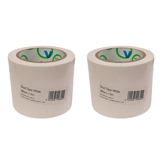 AVAST Duct Tape White 48mm x 5m ( 2 Pack ) - Premium Tape from AVAST - Just R 29! Shop now at Securadeal