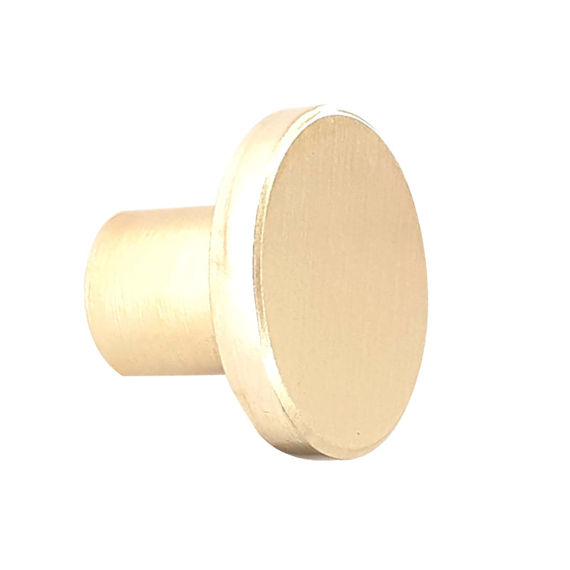 ROCO Flat Button Drawer Knob Brushed Brass 30mm - Premium Hardware from ROCO - Just R 38! Shop now at Securadeal