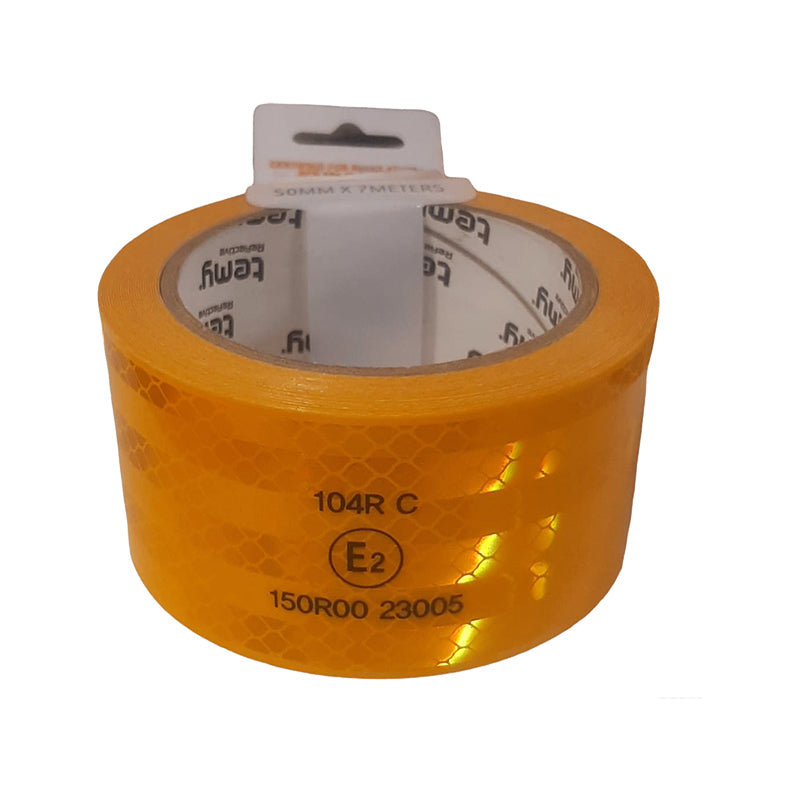 TEMY Reflective Tape Yellow 50mm X 7m - Premium Tape from TEMY - Just R 345! Shop now at Securadeal