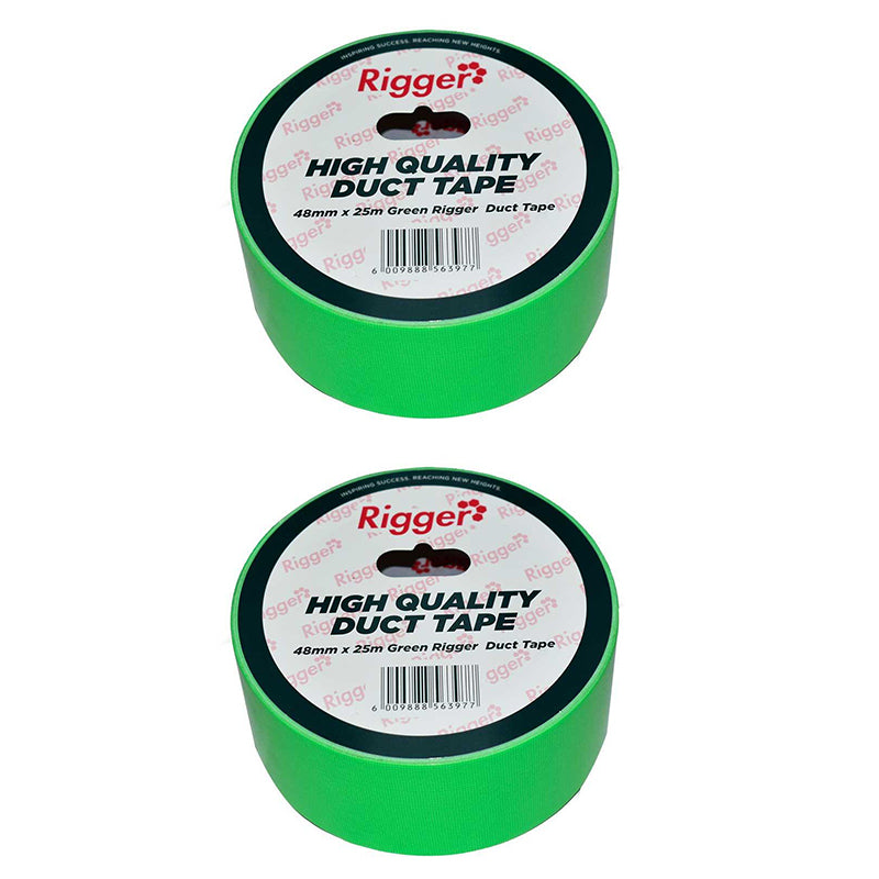 RIGGER Duct Tape Green 48mm x 25 MT ( 2 Pack ) - Premium Tape from Rigger - Just R 95! Shop now at Securadeal