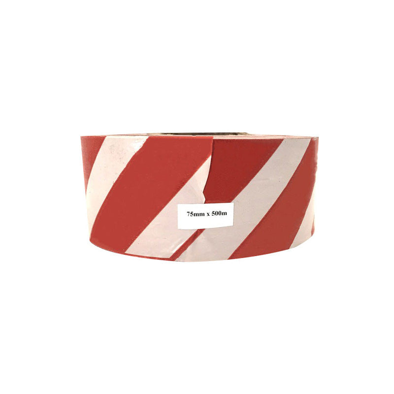 Barrier Tape PVC Red/White 75mm x 500m - Premium Tape from Securadeal - Just R 102! Shop now at Securadeal