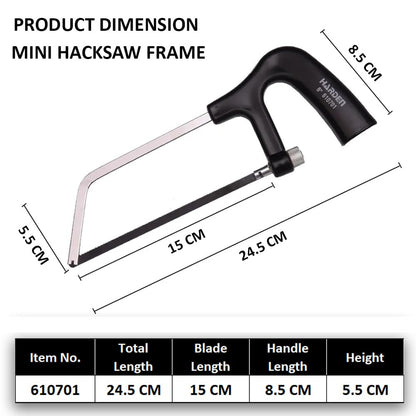 HARDEN 6" Mini Hacksaw Frame