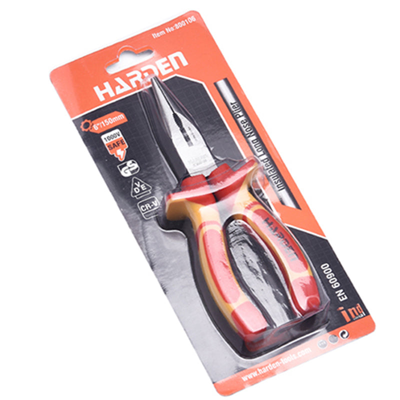 HARDEN Insulated Long Nose Plier 8'' (200mm) - Premium Pliers from HARDEN - Just R 233! Shop now at Securadeal