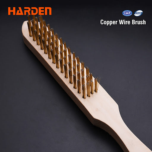 HARDEN 4 Row Steel Brush With Wood Handle