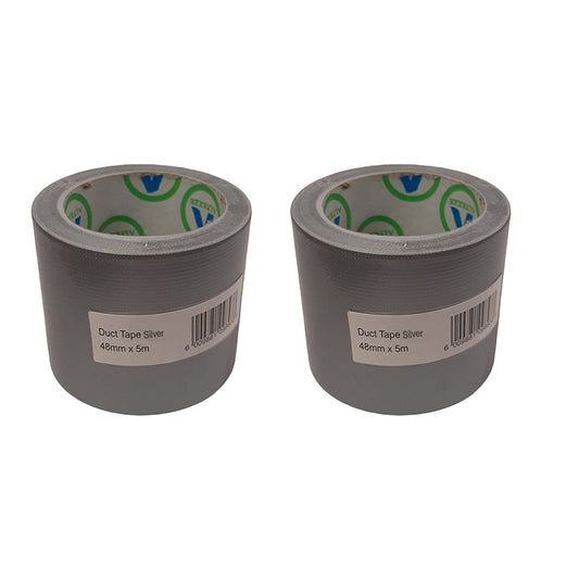 AVAST Duct Tape Silver 48mm x 5m ( 2 Pack ) - Premium Tape from AVAST - Just R 28! Shop now at Securadeal