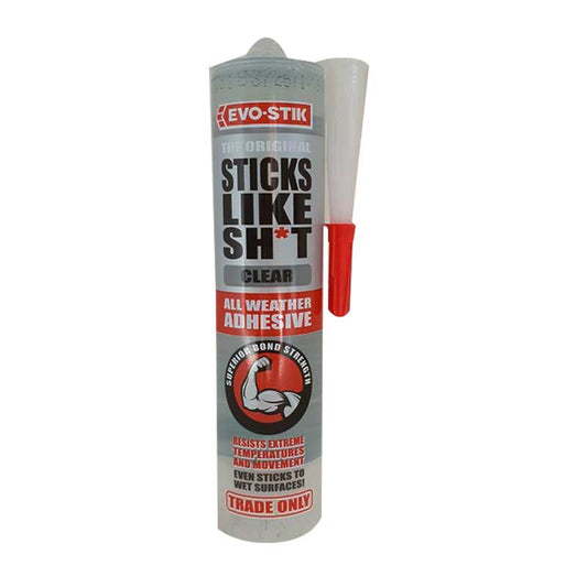 EVO-STIK Sticks Like Sh*T All Weather Adhesive Clear 290ml - Premium Hardware Glue & Adhesives from EVOSTICK - Just R 338! Shop now at Securadeal