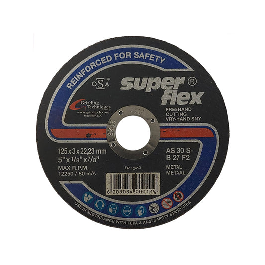 SUPERFLEX Abrasive Disc Cutting Steel 125mm x 3mm x 22.2mm - Premium Disc Cutting from Superflex - Just R 45! Shop now at Securadeal