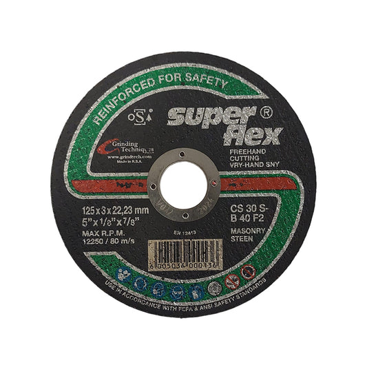 SUPERFLEX Abrasive Disc Cutting Stone 125mm x 3mm x 22.2mm - Premium Disc Cutting from Superflex - Just R 35! Shop now at Securadeal