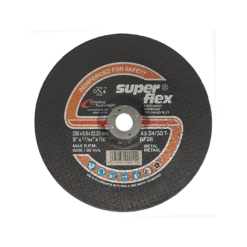 SUPERFLEX Abrasive Disc Grinding Steel 230mm x 6mm x 22.2mm - Premium Disc Cutting from Superflex - Just R 148! Shop now at Securadeal