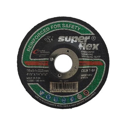 SUPERFLEX Abrasive Disc Grinding Stone 115mm x 6mm x 22.2mm - Premium Disc Cutting from Superflex - Just R 57! Shop now at Securadeal