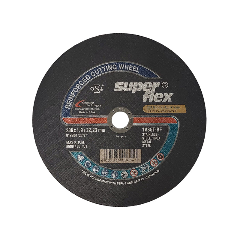 SUPERFLEX Abrasive Disc Cutting Steel Slimline 230mm x 1.9mm x 22.2mm - Premium Disc Cutting from Superflex - Just R 71! Shop now at Securadeal