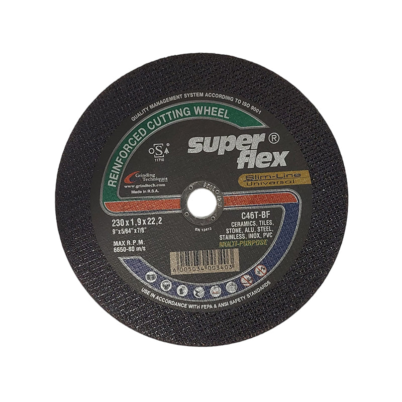 SUPERFLEX Abrasive Disc Cutting Multi-Purpose 230mm x 1.9mm x 22.2mm - Premium Disc Cutting from Superflex - Just R 77! Shop now at Securadeal