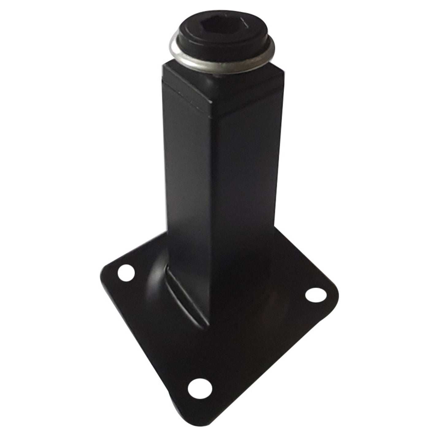 ROCO Adjustable Table Leg With Square Black Plate 100mm x 25mm - Premium Hardware from ROCO - Just R 28! Shop now at Securadeal