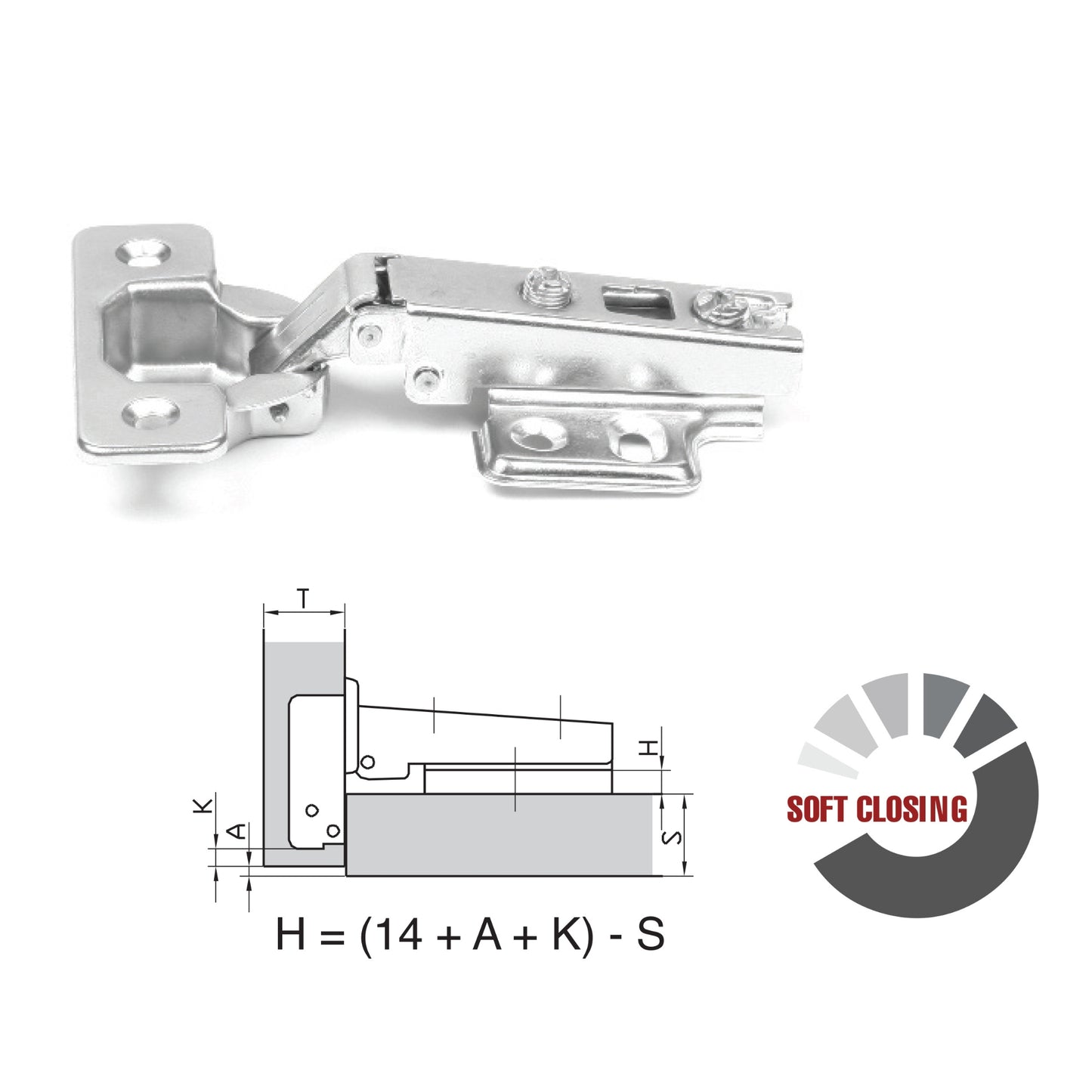 ROCO 110 Degree Soft Closing 4 Hole Base Plated Cupboard Hinge - Premium Hardware from ROCO - Just R 14! Shop now at Securadeal