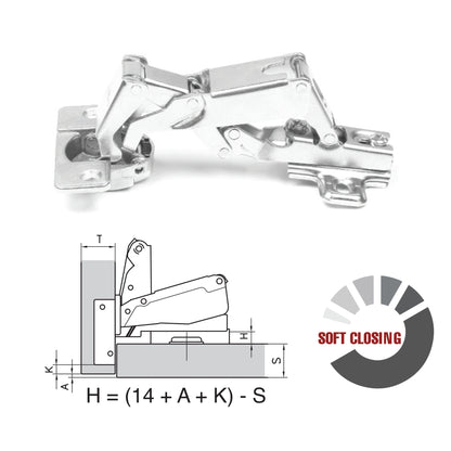 ROCO 165 Degree Soft Close 4 Hole Base Plated Cupboard Hinge - Premium Hardware from ROCO - Just R 52! Shop now at Securadeal