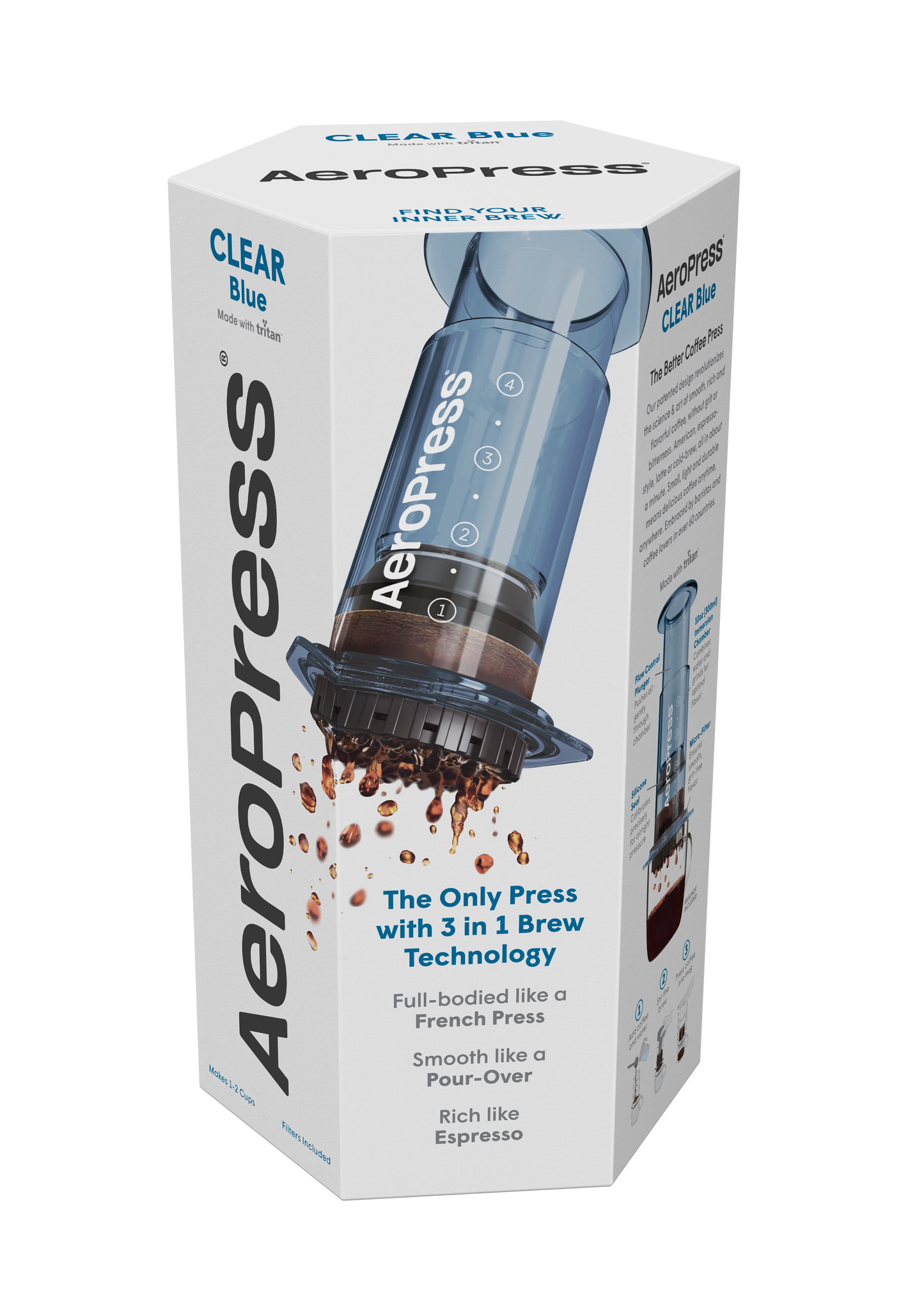 AEROPRESS Clear Blue Coffee Press - Premium Coffee Machine & Filters from AeroPress - Just R 1250! Shop now at Securadeal