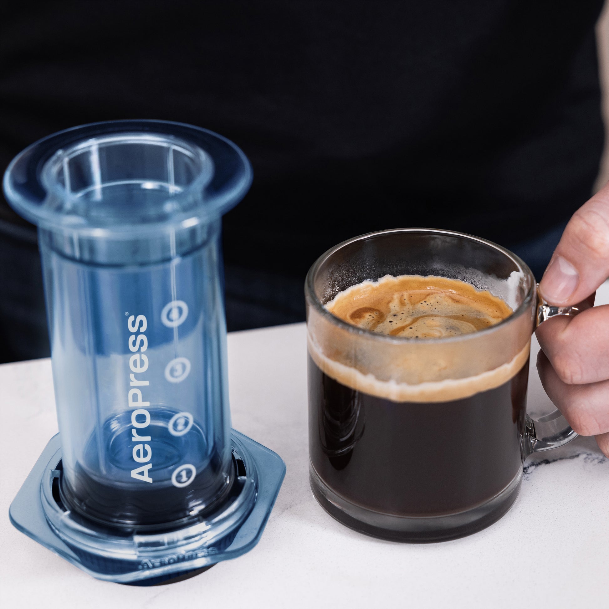 AEROPRESS Clear Blue Coffee Press - Premium Coffee Machine & Filters from AeroPress - Just R 1250! Shop now at Securadeal