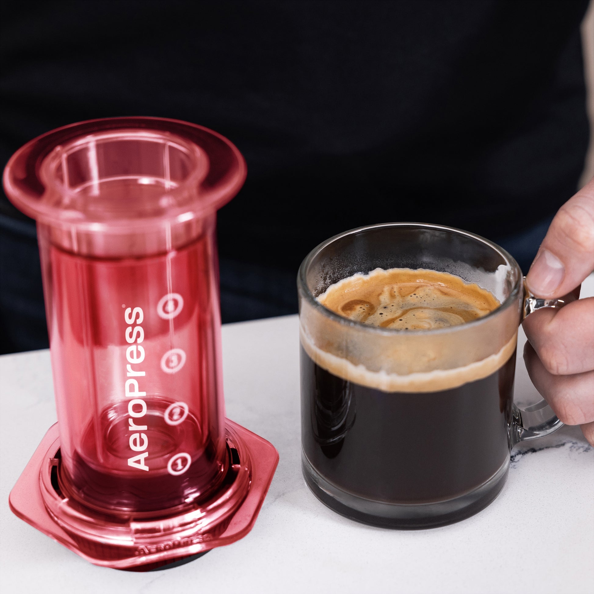 AEROPRESS Clear Red Coffee Press - Premium Coffee Machine & Filters from AeroPress - Just R 1250! Shop now at Securadeal