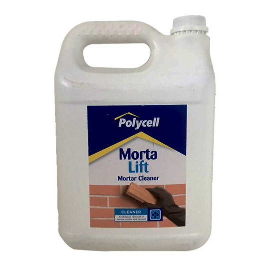 POLYCELL Morta Lift Mortar And Cement Remover and Cleaner 5 Litre - Premium Hardware from POLYCELL - Just R 373! Shop now at Securadeal