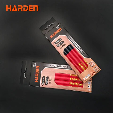 HARDEN Oval Carpentry Pencil 12mm x 7.4mm x 176mm 12 Pieces