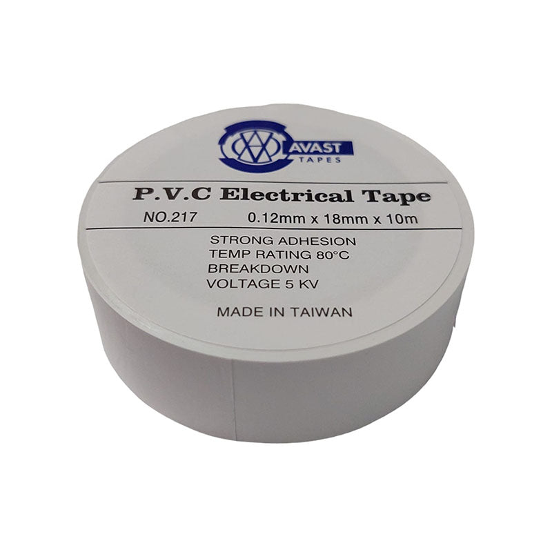 AVAST PVC Insulation Tape White 10m - Premium Tape from AVAST - Just R 10! Shop now at Securadeal