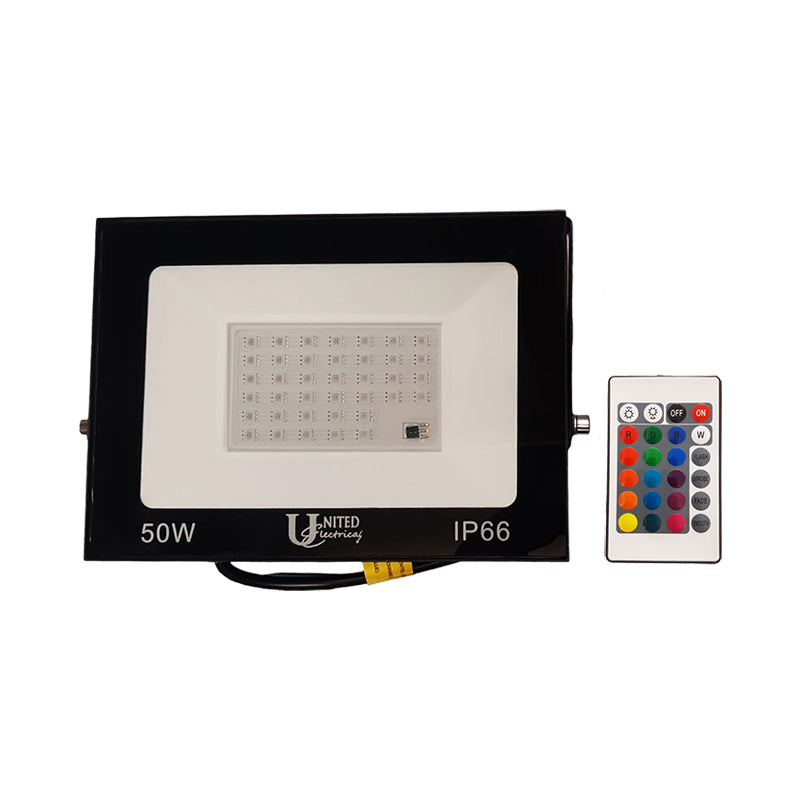 UNITED ELECTRICAL Floodlight Led 50W Colour Changing with Remote IP66 - Premium flood light from United Electrical - Just R 377! Shop now at Securadeal