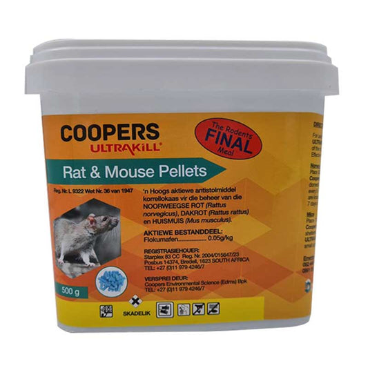 COOPERS Ultrakill Rat and Mouse Pellets 500g - Premium Rat Poison from Cooper's - Just R 137! Shop now at Securadeal