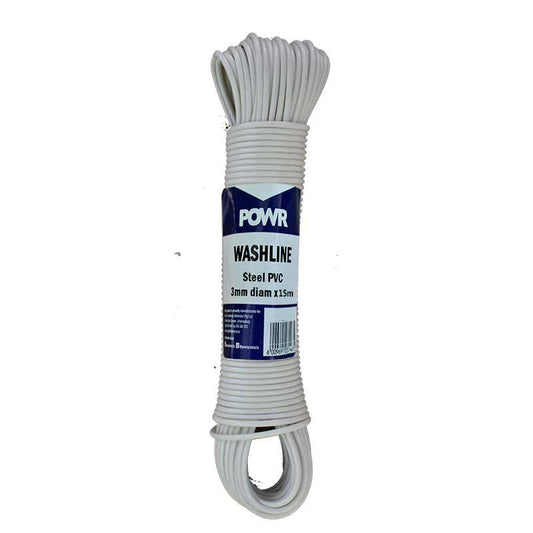 POWR Wash Line Steel PVC Coat 15m - Premium Cleaning Products from POWR - Just R 38! Shop now at Securadeal