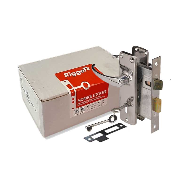 RIGGER Lockset Mortice 4 Lever Chrome Plated SABS In Box - Premium Lockset from Rigger - Just R 168! Shop now at Securadeal