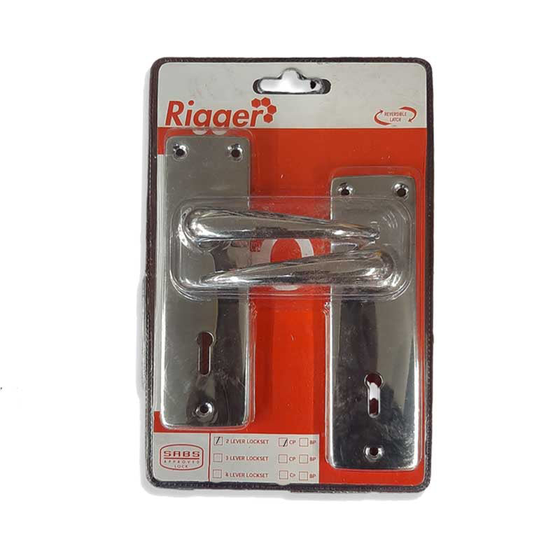 RIGGER Lockset Mortice 2 Lever Chrome Plated SABS - Premium Lockset from Rigger - Just R 157! Shop now at Securadeal