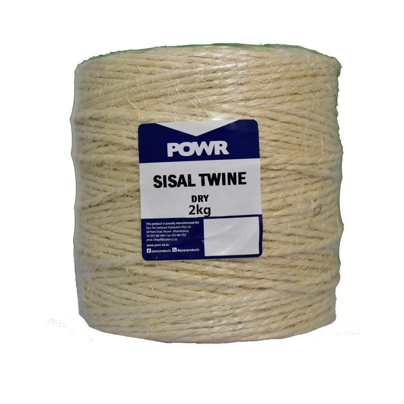 POWR Sisal Twine Single Ply 2kg - Premium Cords and ropes from POWR - Just R 315! Shop now at Securadeal