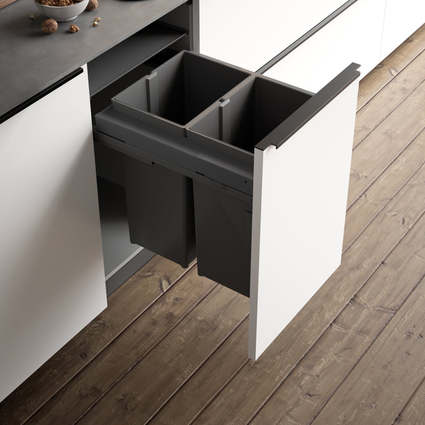 ROCO Pull Out Bin Evo Line Black - Premium Hardware from ROCO - Just R 6095! Shop now at Securadeal