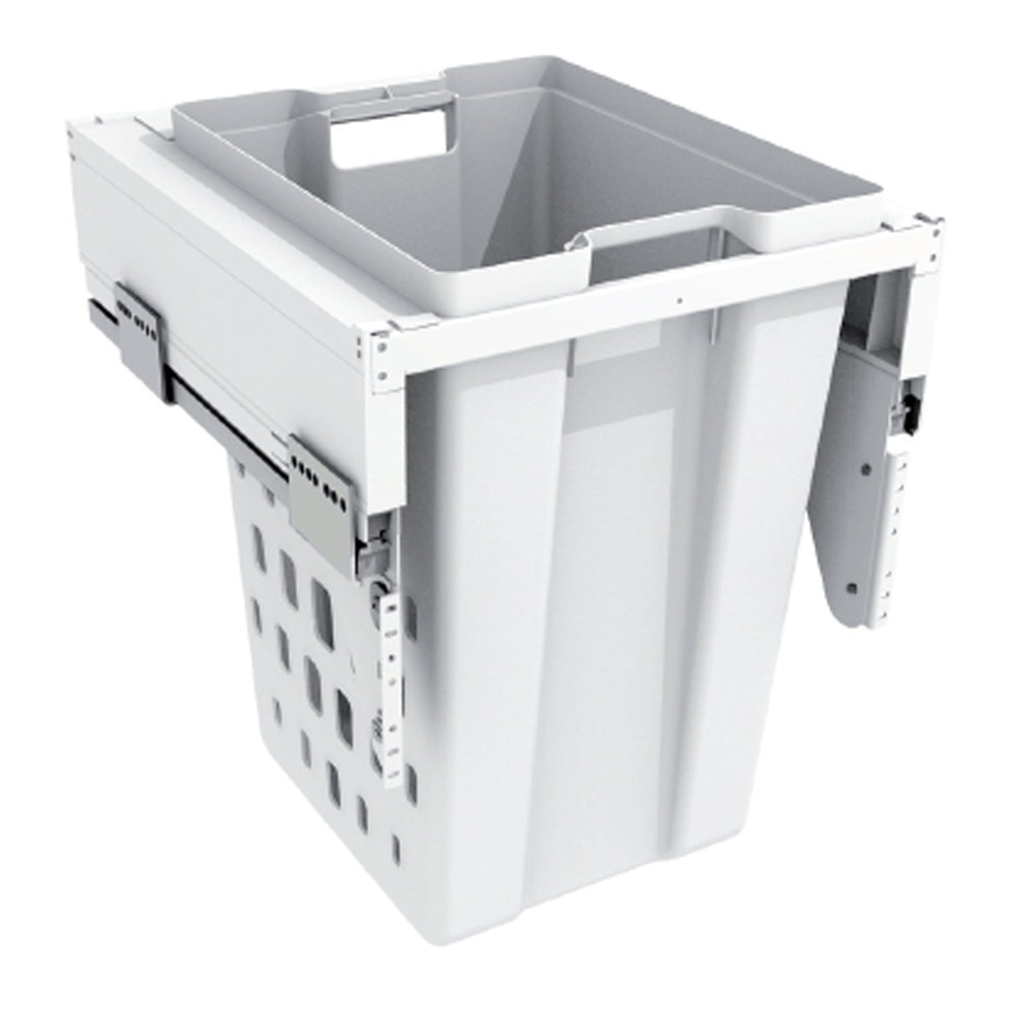 ROCO Pull Out Laundry Bin (450mm Base) White 50 Litre - Premium Hardware from ROCO - Just R 5499! Shop now at Securadeal