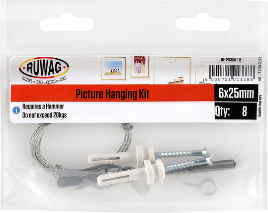 RUWAG Picture Hanging Installation Kit - Premium Hardware from Ruwag - Just R 60! Shop now at Securadeal