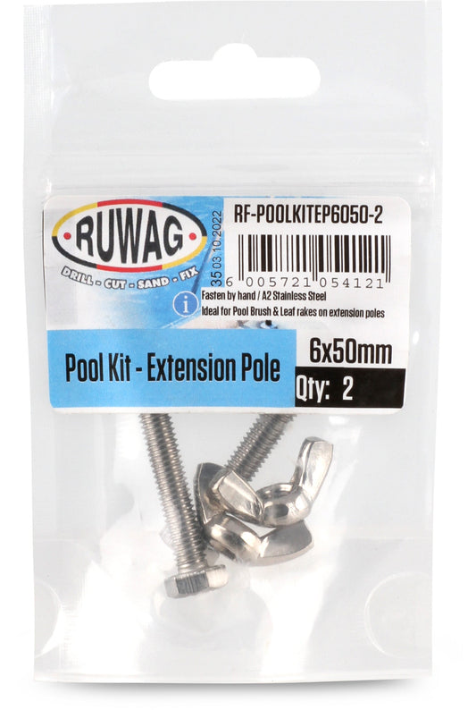 RUWAG Pool Installation Kit Extension Pole 6mm x 50mm - Premium Hardware from Ruwag - Just R 28.94! Shop now at Securadeal