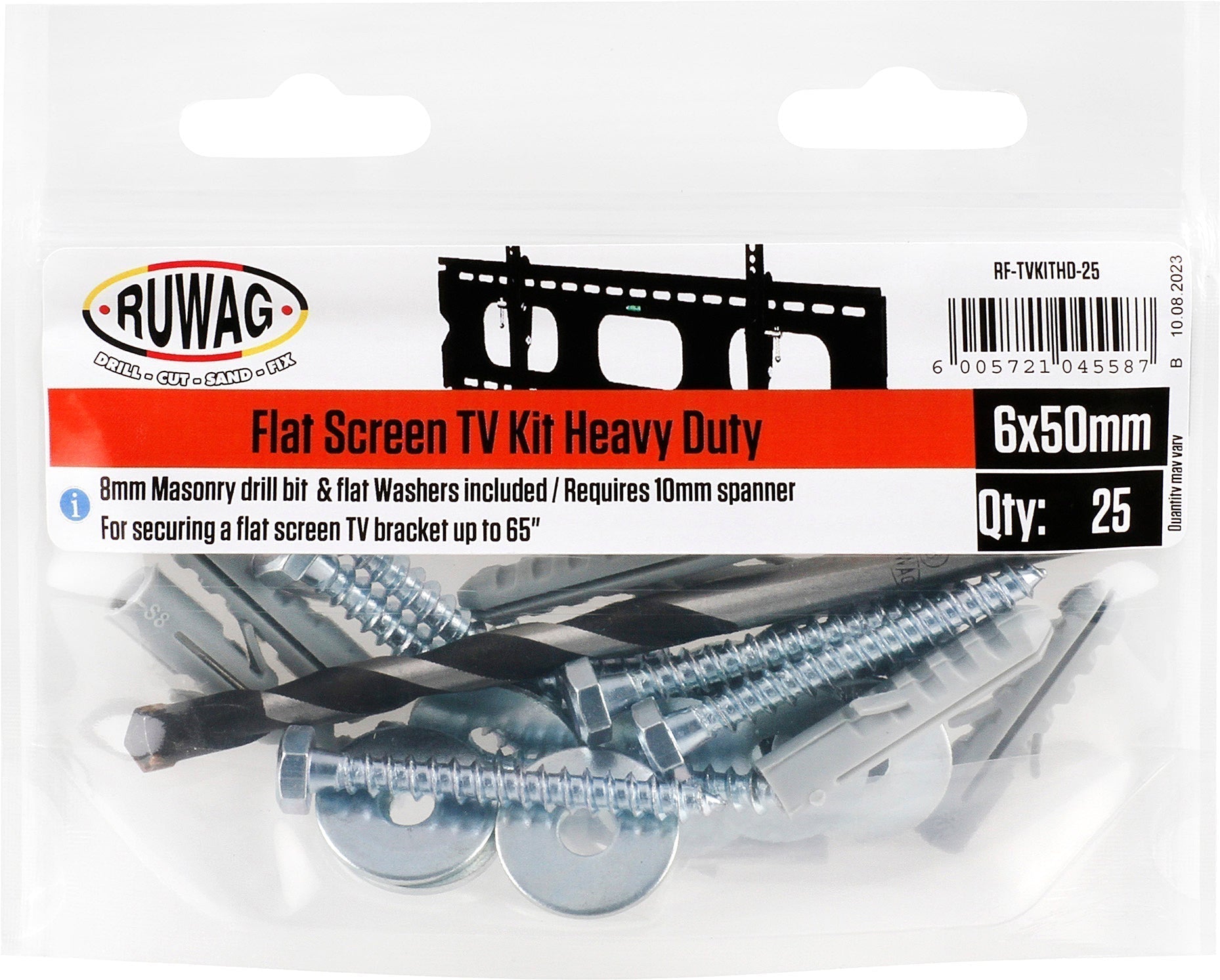 RUWAG Flat Screen TV Installation  Kit Heavy Duty - Premium Hardware from Ruwag - Just R 35.74! Shop now at Securadeal