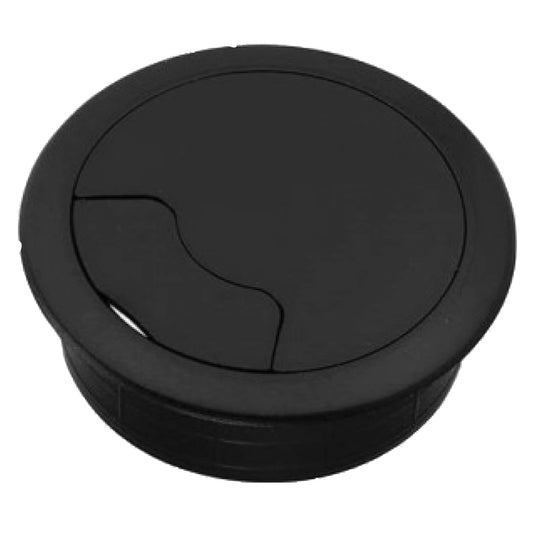 ROCO Round Cable Management Desk/Counter Port Black 64mm - Premium Hardware from ROCO - Just R 4! Shop now at Securadeal