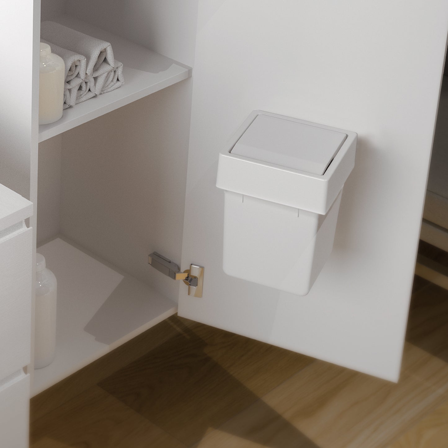 ROCO Onda Door Mounted Bin White 5 Litre - Premium Hardware from ROCO - Just R 469! Shop now at Securadeal