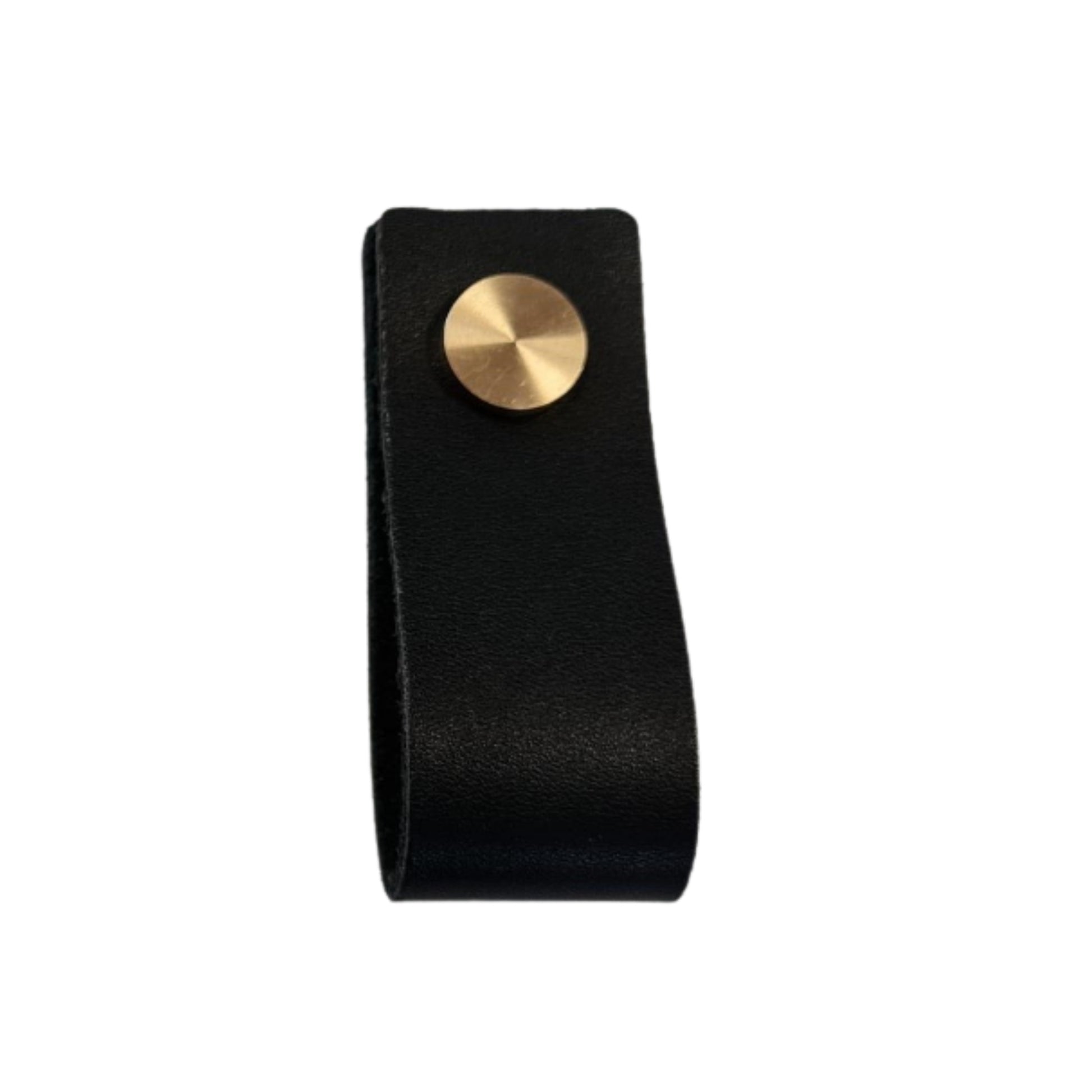 ROCO Leather Cupboard Handle Black & Brass 128mm - Premium Hardware from ROCO - Just R 70! Shop now at Securadeal