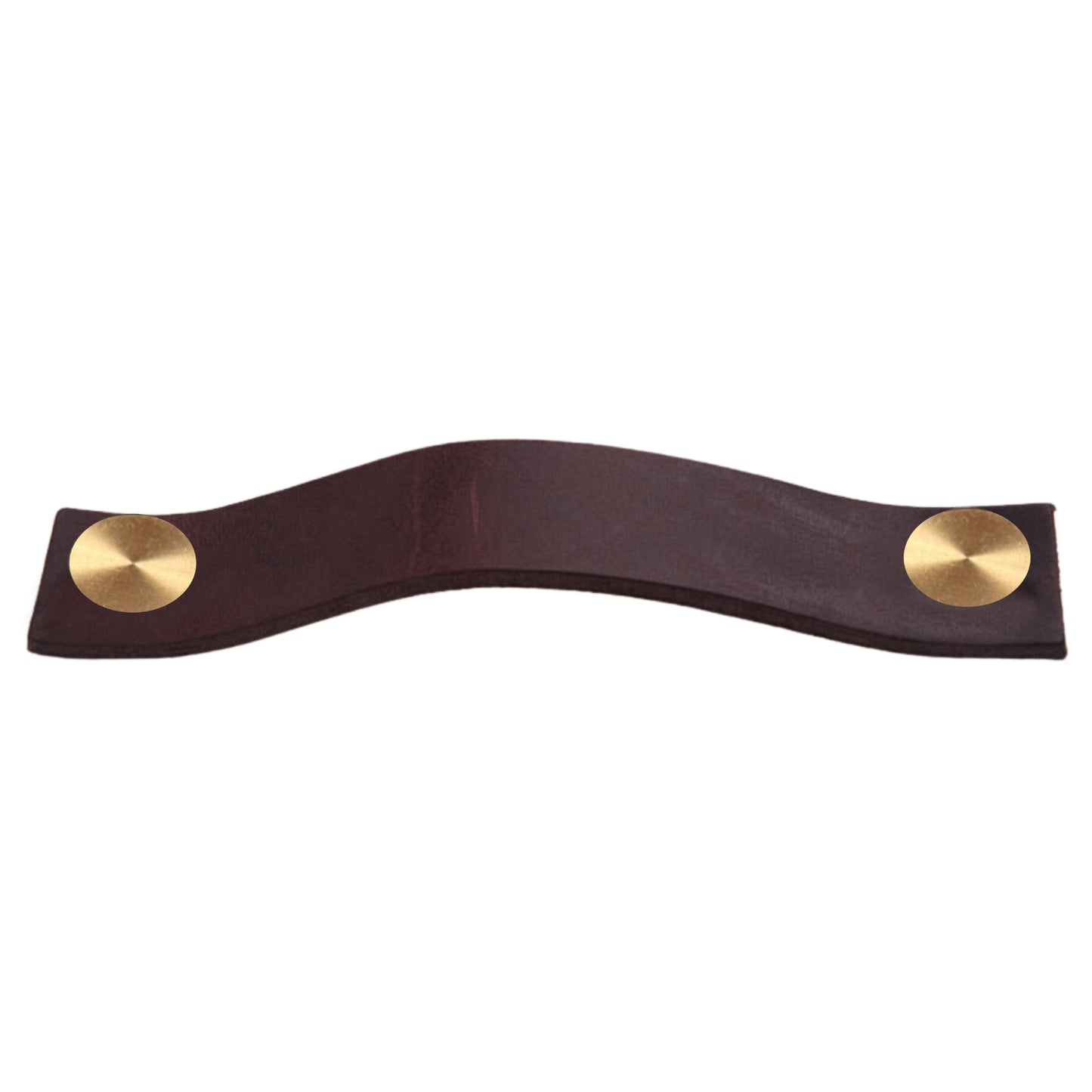 ROCO Leather Cupboard Handle Brown & Brass 128mm - Premium Hardware from ROCO - Just R 70! Shop now at Securadeal