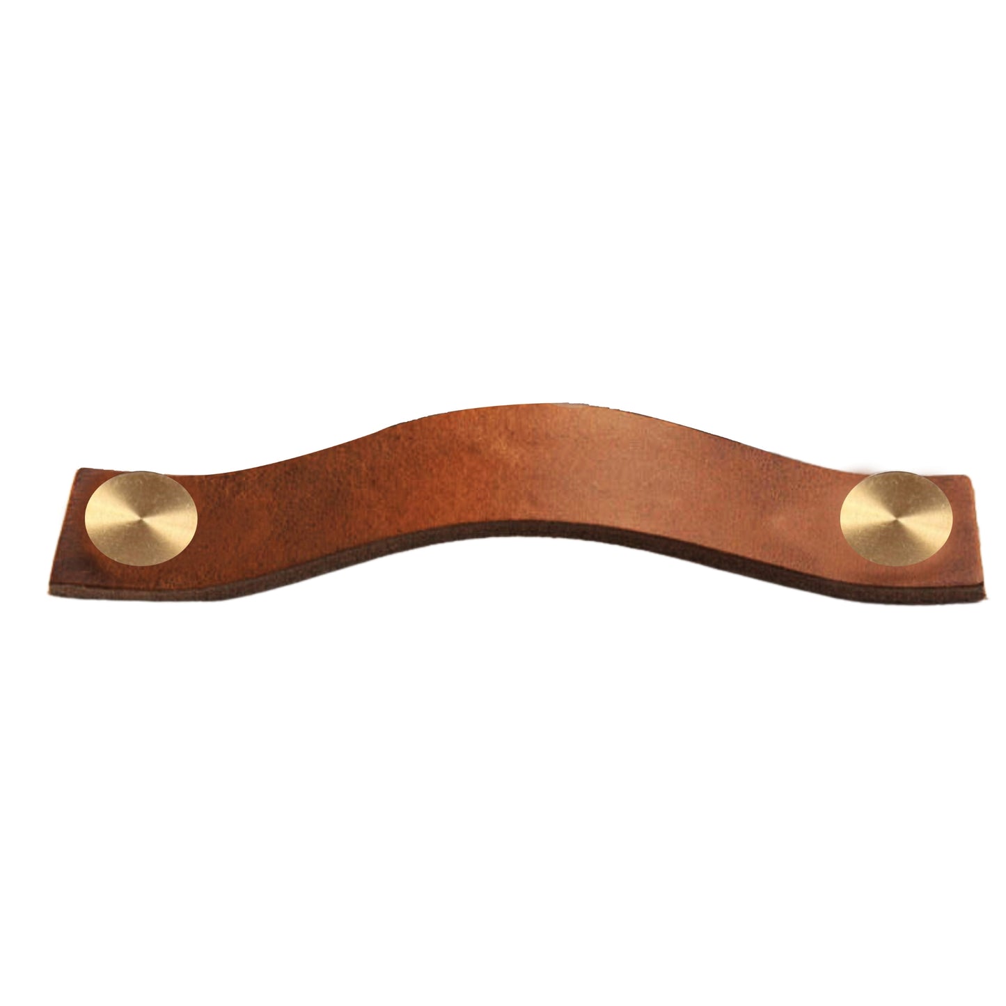 ROCO Leather Cupboard Handle Tan & Brass 128mm - Premium Hardware from ROCO - Just R 70! Shop now at Securadeal