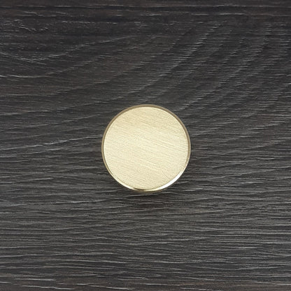 ROCO Flat Button Drawer Knob Brushed Brass 30mm - Premium Hardware from ROCO - Just R 38! Shop now at Securadeal