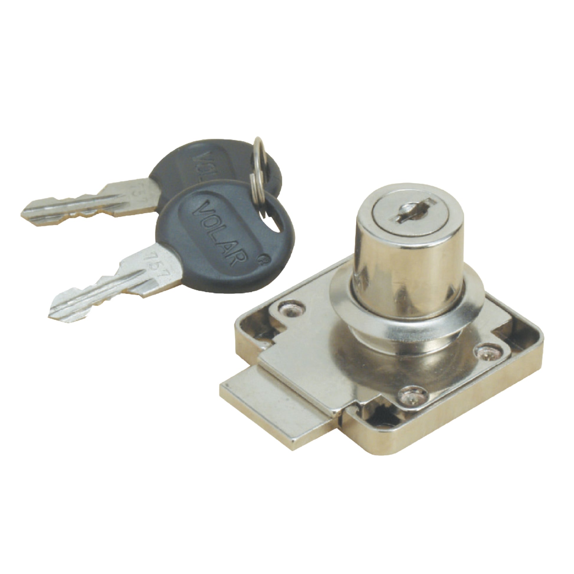 ROCO Drawer Lock Nickel Plated 19mm x 22mm - Premium Hardware from ROCO - Just R 28! Shop now at Securadeal