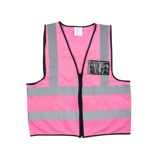 PIONEER SAFETY Vests Reflective Zip Id Pocket Pink - Premium clothing from Pioneer Safety - Just R 70! Shop now at Securadeal