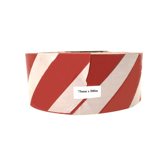 Barrier Tape PVC Red/White 75mm x 500m - Premium Tape from Securadeal - Just R 102! Shop now at Securadeal