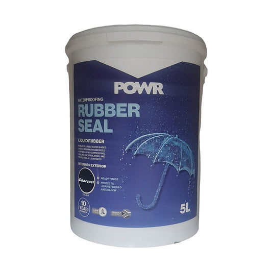 POWR Rubber Seal Waterproofing Charcoal 5 Litre - Premium Hardware from POWR - Just R 371! Shop now at Securadeal