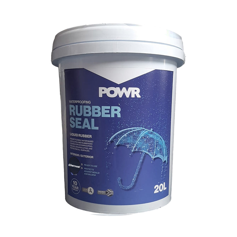 POWR Rubber Seal Waterproofing Charcoal 20 Litre - Premium Hardware from POWR - Just R 1308! Shop now at Securadeal