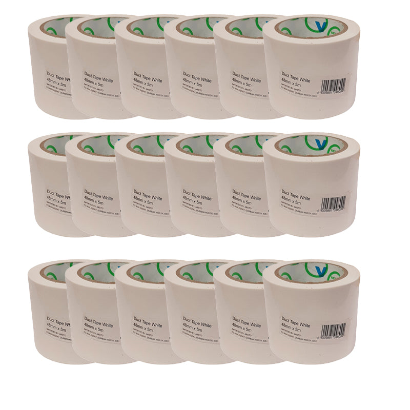 AVAST Duct Tape White 48mm x 5m ( 18 Pack ) - Premium Tape from AVAST - Just R 280! Shop now at Securadeal