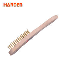 HARDEN 4 Row Steel Brush With Wood Handle