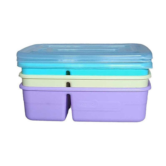 MISS MOLLY Food Saver Dual Comp Container Regal Mixed Colour (3 Pack) BPA-Free - Premium storage from Miss Molly - Just R 59! Shop now at Securadeal